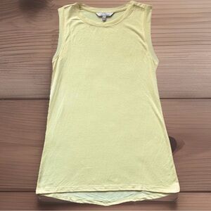 ATHLETA Tank Top Womens Small Pale Yellow Sleeveless SOFT Athletic Athleisure
